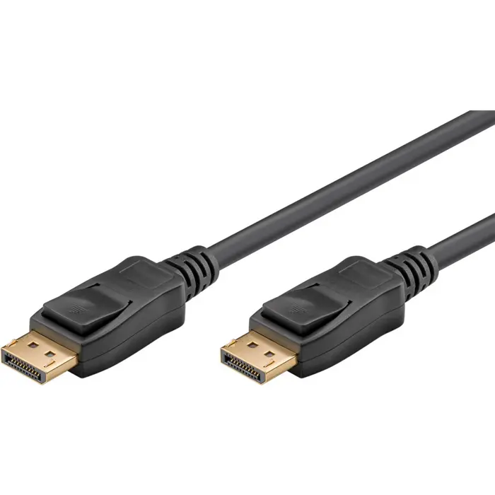Goobay Cable DisplayPort male > DisplayPort male, 8K / 120Hz (black, 3 meters, 40 Gbit/s, DisplayPort 2.0 / 2.1)