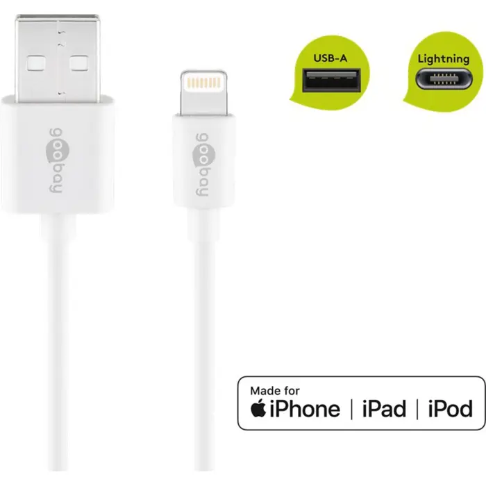 Goobay cable Lightning white 1,0m - 54600