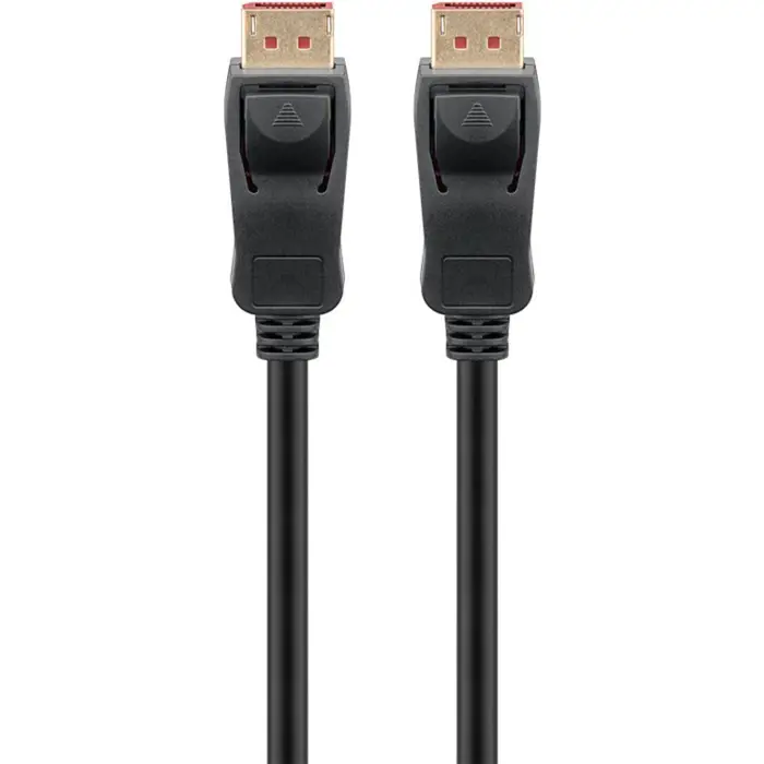 goobay DisplayPort 2.1 cable, certified, 16K @ 60Hz, 80 Gbit/s, black, 1 meter, VESA certification