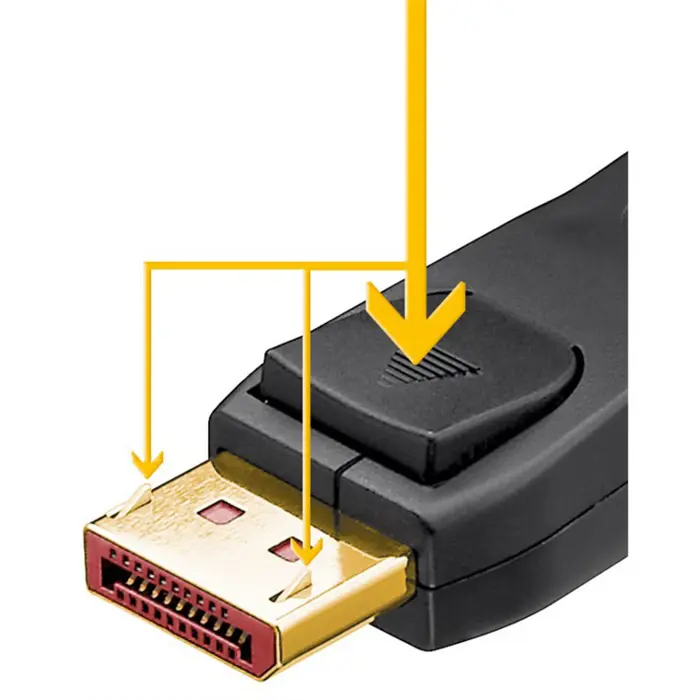 goobay DisplayPort 2.1 cable, certified, 16K @ 60Hz, 80 Gbit/s, black, 1 meter, VESA certification