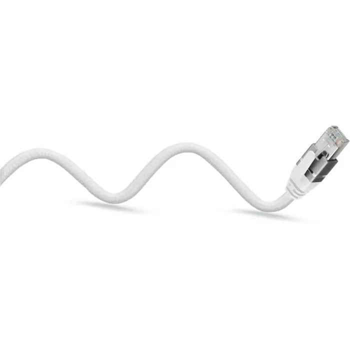goobay Ethernet cable USB-A 3.2 Gen1 plug > RJ-45 plug, LAN adapter (white, 10 meters, braided textile sheath)