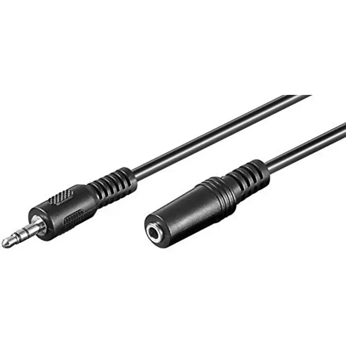 goobay extension 3,5mm - black 5,0m
