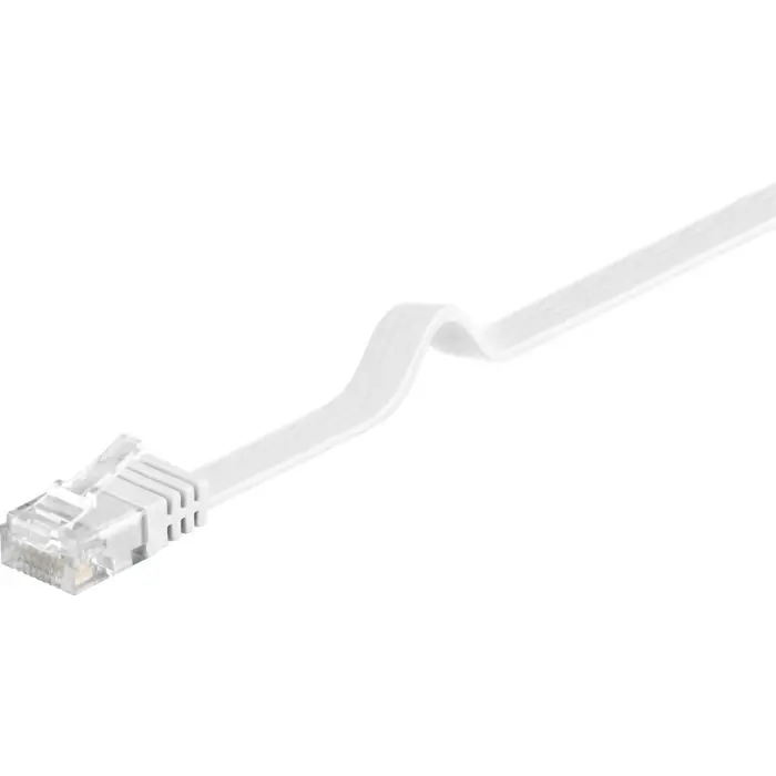 goobay Patch cable Cat6 U/UTP flat white 2,0m