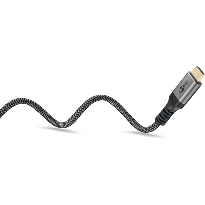 goobay Plus DisplayPort > HDMI adapter cable, 4K @ 60Hz (gray, 3 meters)