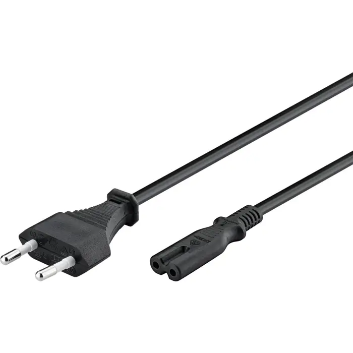 Goobay Stromkabel Eurostecker - Buchse, black Cable, 1.8 Meter