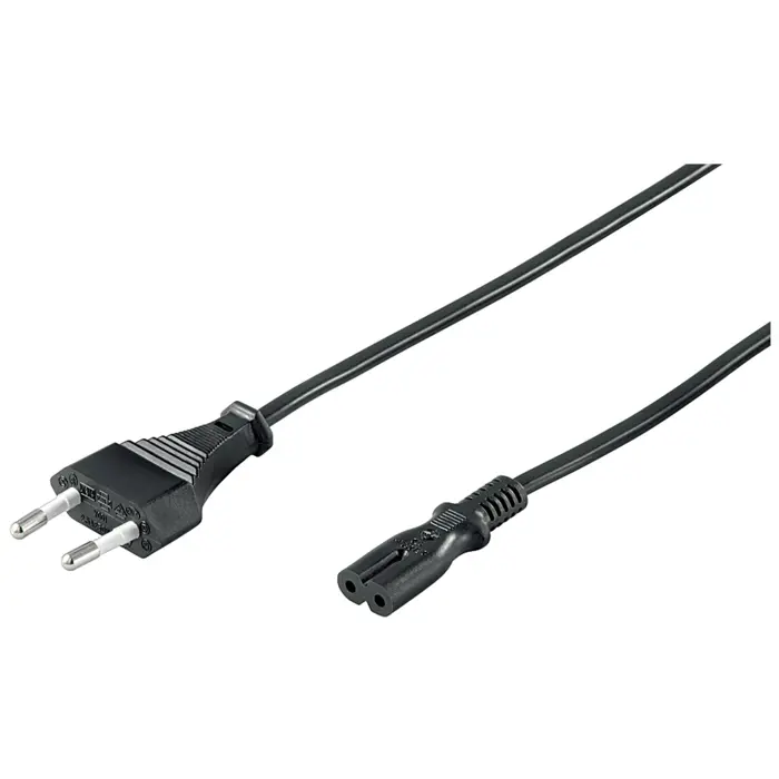 Goobay Stromkabel Eurostecker - Buchse, black Cable, 1.8 Meter