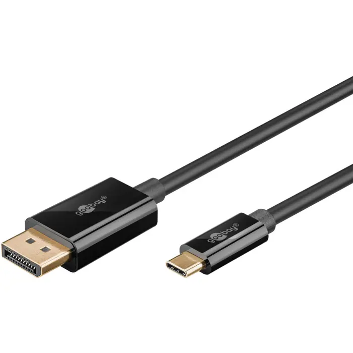 Goobay USB adapter cable, USB-C male > DisplayPort male, 4K 60Hz (black, 1 meter, 21.6 Gbit/s)