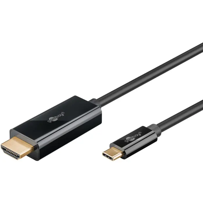 Goobay USB adapter cable, USB-C plug > HDMI plug, 4K / 60Hz (black, 1 meter)