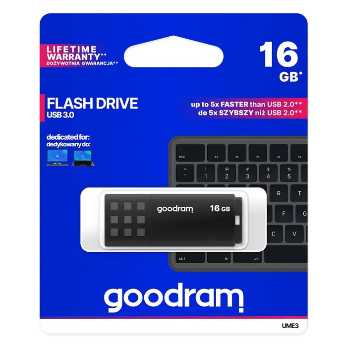 Goodram UME3 USB flash drive 16GB USB Type-A 3.0 (3.1 Gen 1) Black