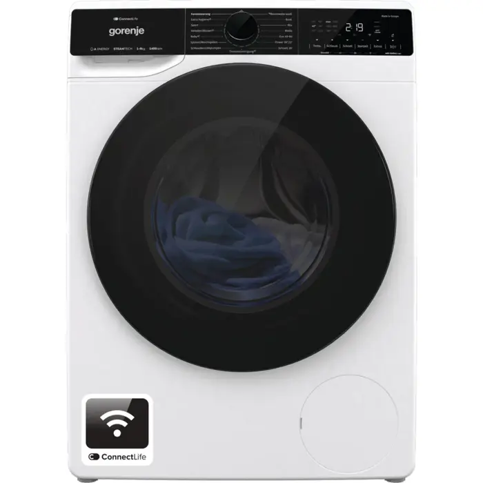 Gorenje WPNA84A2TS Washing Machine 8kg ConnectLife WiFi White Black