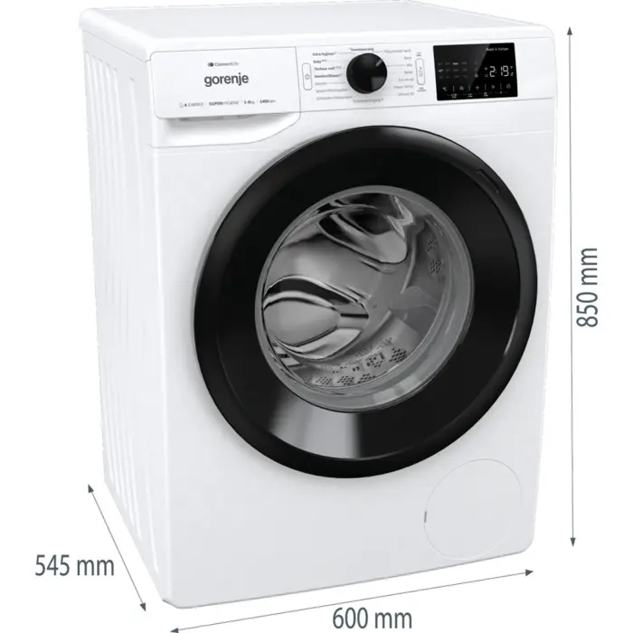 gorenje WPNEI84A1TS, washing machine white/black, ConnectLife, Wi-Fi