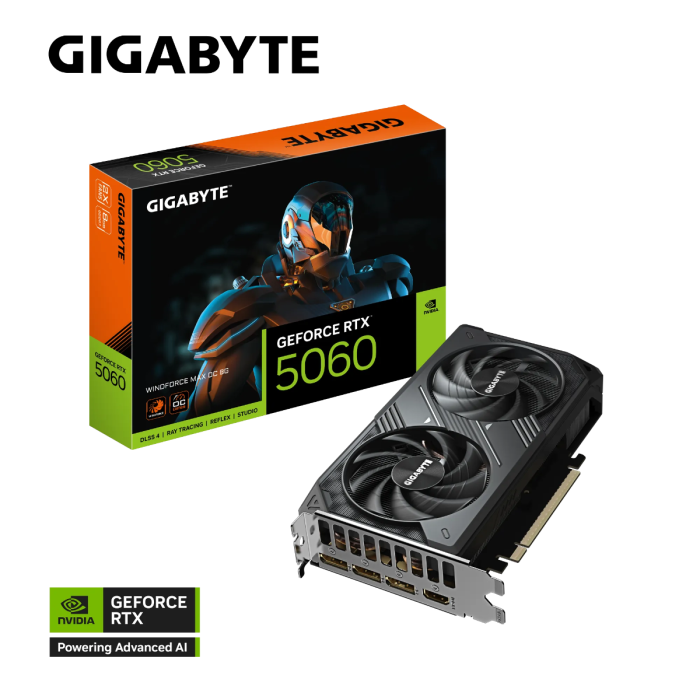 Grafička kartica GIGABYTE GeForce RTX 5060 Windforce MAX OC 8G, 8GB GDDR7, PCI-E 5.0