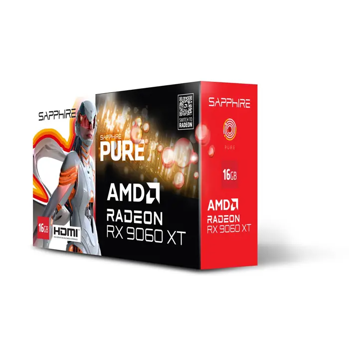 Graphics card. SAPPHIRE PURE RX 9060 XT GAMING OC 16GB