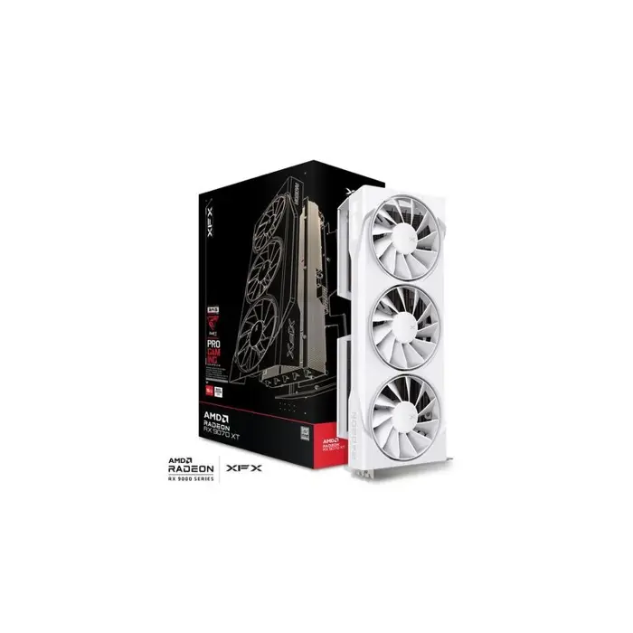Graphics card. XFX Swift RX 9070 White 3-FAN GAM E 16G