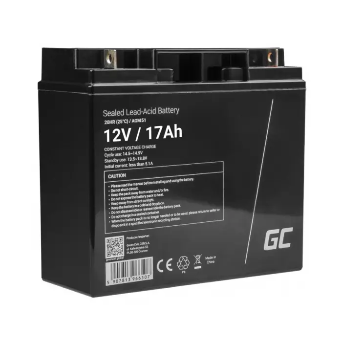 Green Cell (AGM51) baterija 12V/17Ah