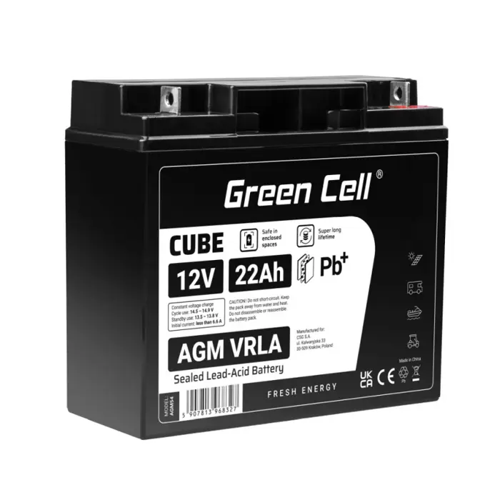 Green Cell (AGM54) baterija 12V/22Ah