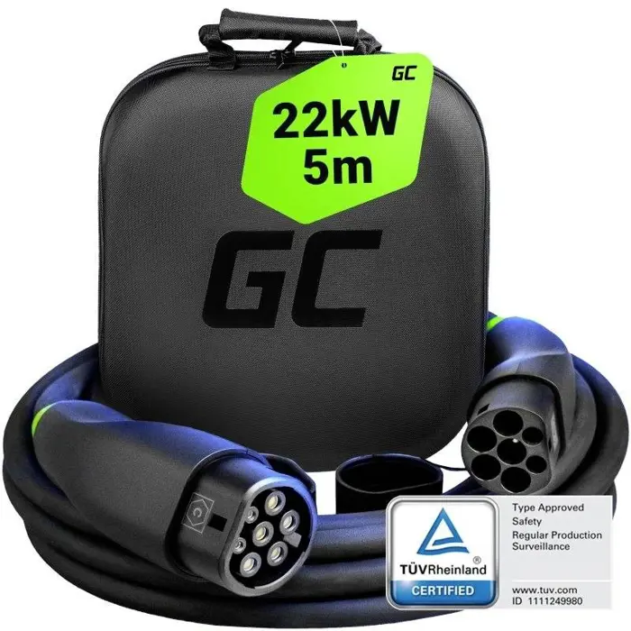 Green Cell EVKABGC01 electric vehicle charging cable Black Type 2 3 5 m