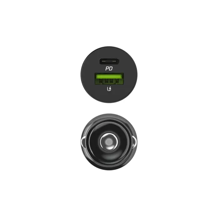 Green Cell GC CADM-GC-38AC - USB-Ladegeraet 38 W 1x USB-C USB-A black Flashlight, GPS, Headphones, Mobile phone, Navigator, Other, Portable speaker, Power bank, Smartphone, Smartwatch, Tablet, Unive