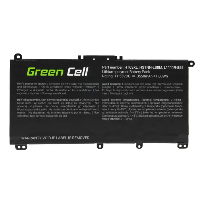 Green Cell (HP163) baterija 3400 mAh,11.55V HT03XL do HP 240 G7 245 G7 250 G7 255 G7, HP 14 15 17, HP Pavilion 14 15