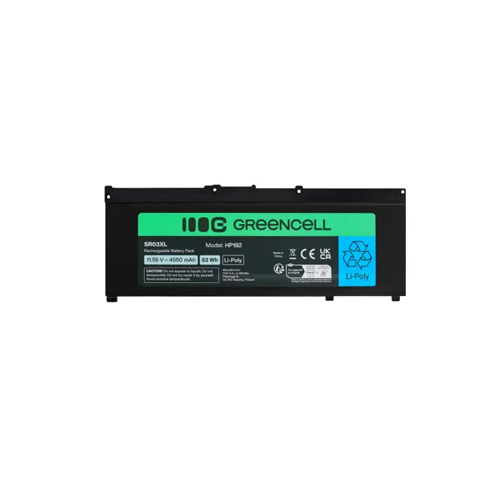 Green Cell (HP191) SR03XL baterija 4550 mAh, 11.4V, za HP Pavilion Gaming 15