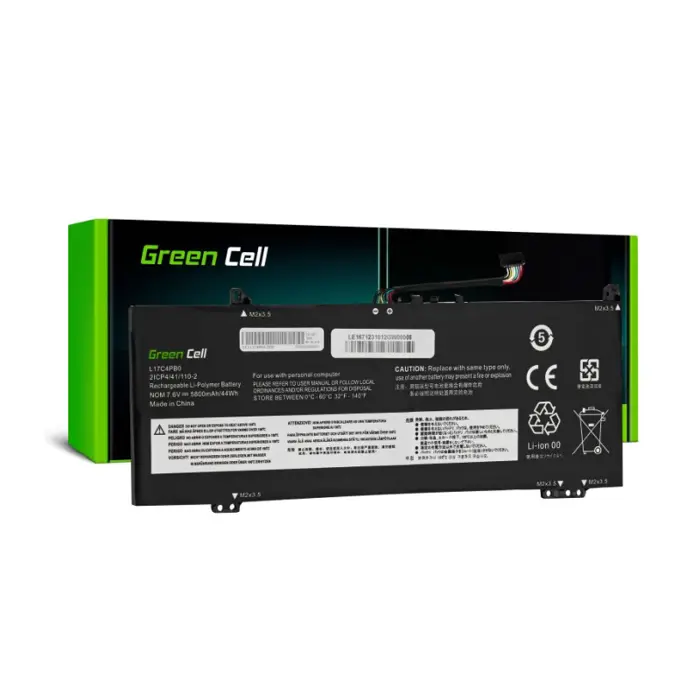 Green Cell (LE167) baterija 5800 mAh,10.8V (7.6V) L17C4PB0 za Lenovo IdeaPad 530S-14ARR 530S-14IKB Yoga 530-14ARR 530-14IKB