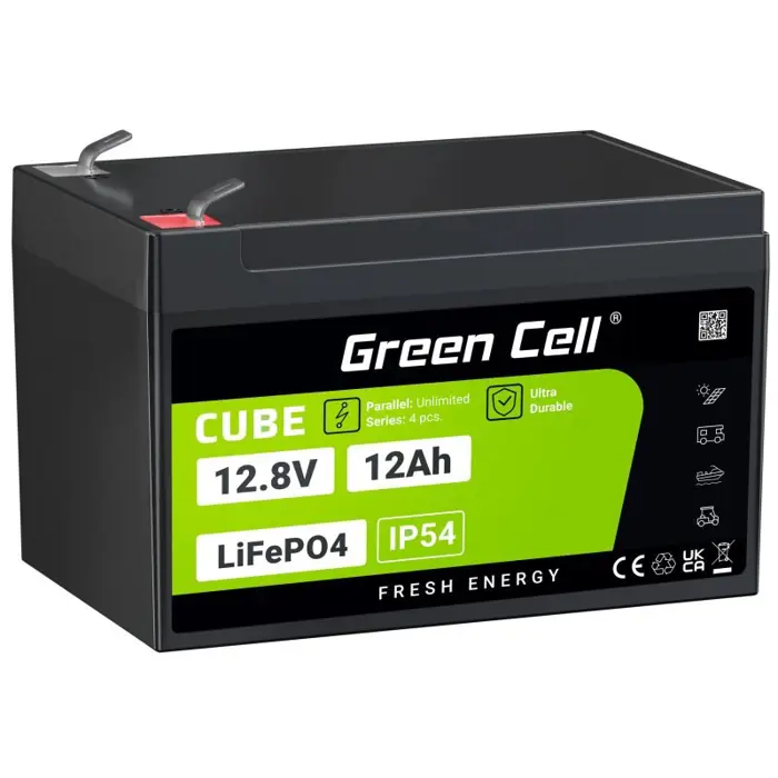Green Cell LFPGC12V12AH UPS battery Lithium Iron Phosphate (LiFePO4) 12.8 V 12 Ah
