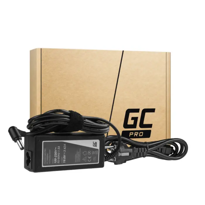Green Cell PRO (AD25P) AC adapter 65W, 19V/3.42A, 5.5mm-2.5mm  