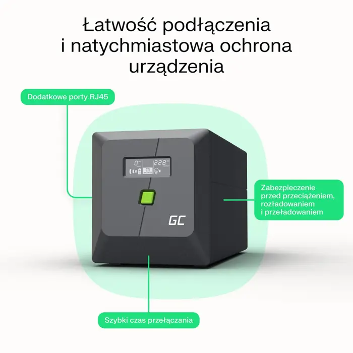 GREEN CELL UPS POWERPROOF 360W/650VA MOD. SINE