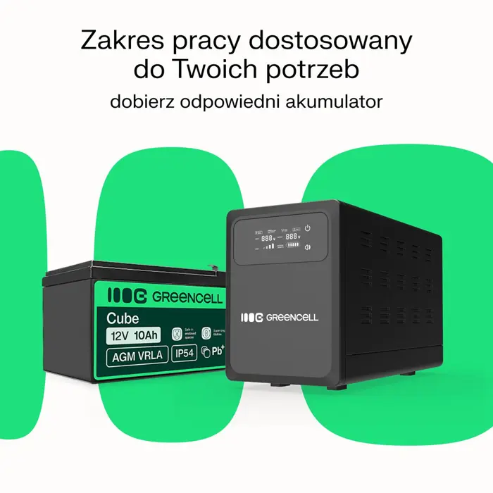 Green Cell UPSLPPC500 uninterruptible power supply (UPS) Line-Interactive 0.8 kVA 500 W
