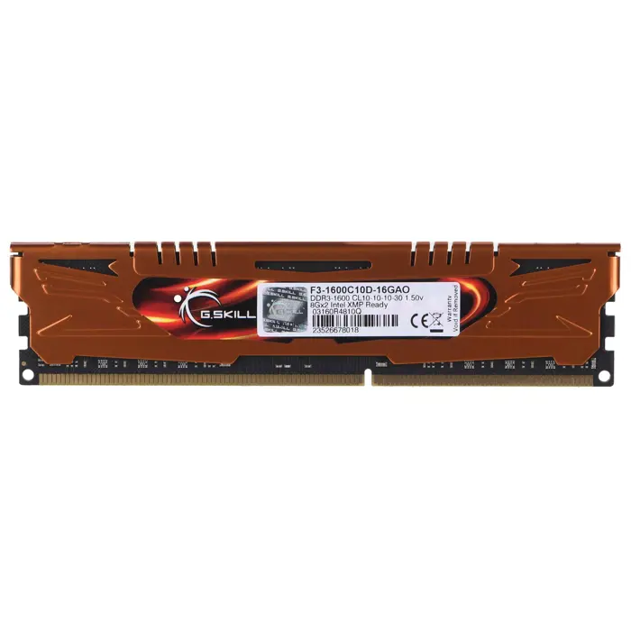 G.Skill 16GB PC3-12800 Kit memory module 2 x 8 GB DDR3 1600 MHz