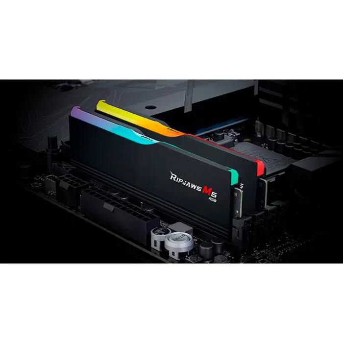 G.Skill DDR5 - 32GB - 5200 - CL - 40 (2x 16 GB) dual kit, memory (black, F5-5200J4040A16GX2-RM5RK, Ripjaws M5 RGB, INTEL XMP)