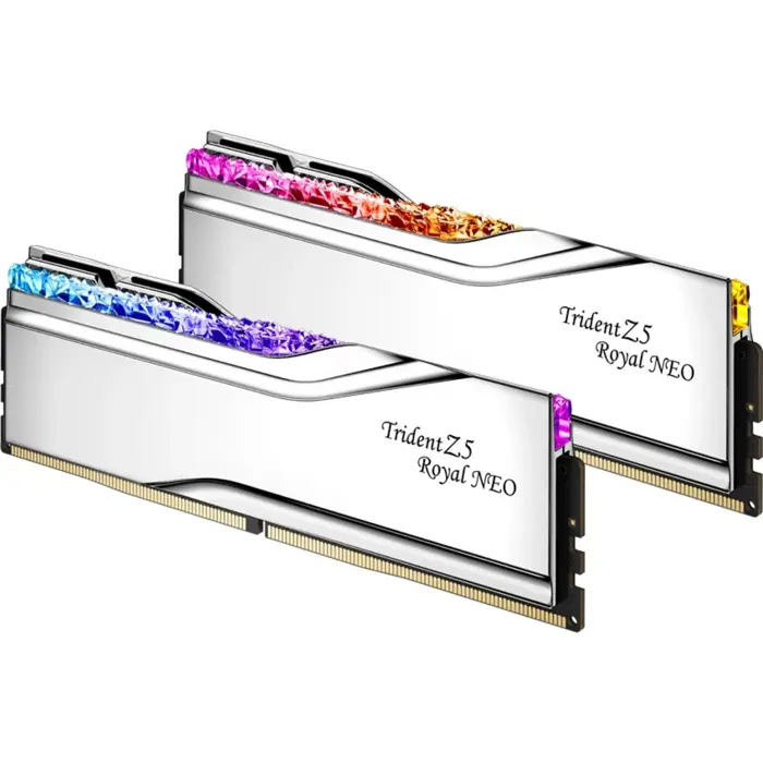 G.Skill DDR5 - 32GB - 6000 - CL - 36 (2x 16 GB) dual kit, RAM (silver, F5-6000J2836G16GX2-TR5NS, Trident Z5 Royal Neo, AMD EXPO)