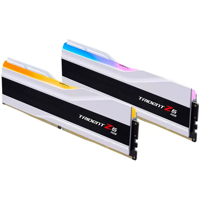 G.Skill DDR5 - 64GB - 6000 - CL - 30 (2x 32 GB) dual kit, RAM (white, F5-6000J3040G32GX2-TZ5RW, Trident Z5 RGB, INTEL XMP)