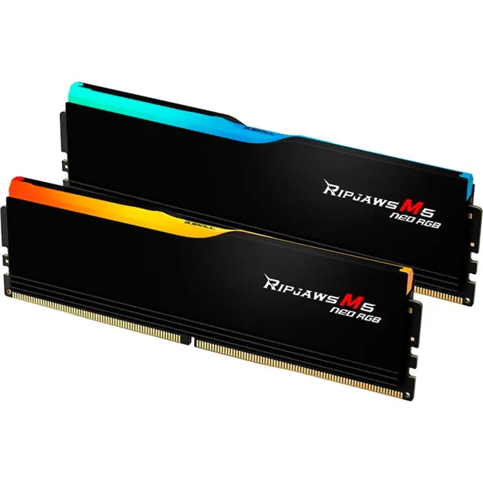 G.Skill DDR5 - 64GB - 6000 - CL - 36 (2x 32 GB) dual kit, memory (black, F5-6000J3636F32GX2-RM5NRK, Ripjaws M5 Neo RGB, AMD EXPO)