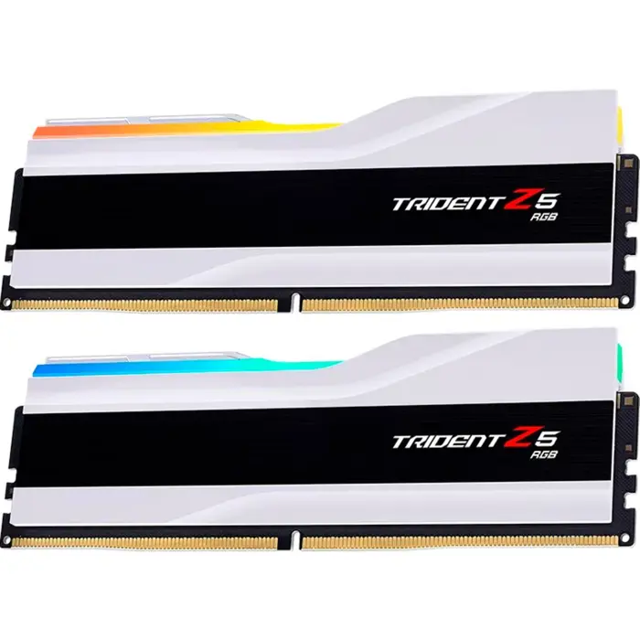 G.Skill DDR5 - 64GB - 6400 - CL - 32 (2x 32 GB) dual kit, RAM (white, F5-6400J3239G32GX2-TZ5RW, Trident Z5 RGB, INTEL XMP)