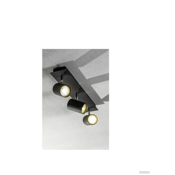 GTV ceiling lamp VENETO 3xGU10 230V IP20, black