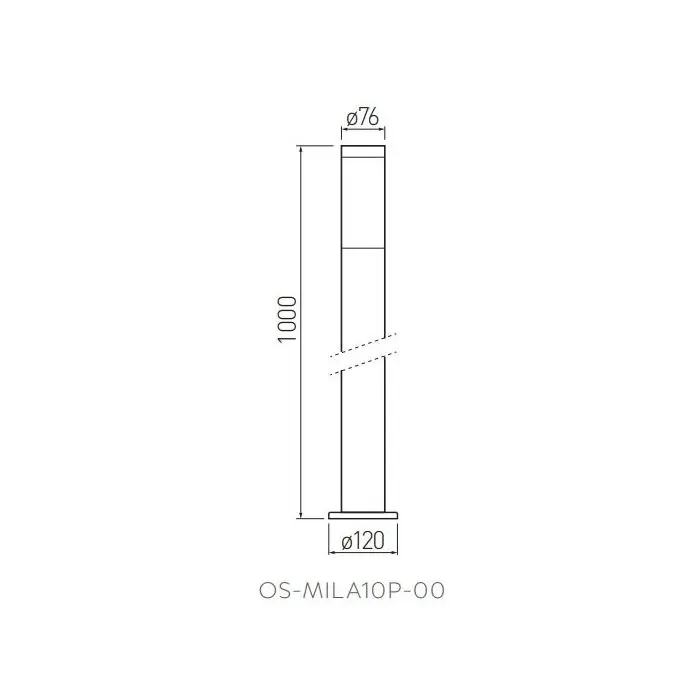 GTV outdoor floor lamp MILAN 1xE27 230V IP54 100cm