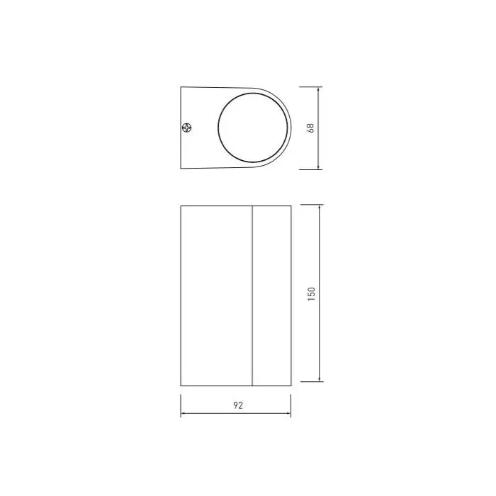 GTV outdoor wall lamp TIAGO 2x GU10 230V IP54, black