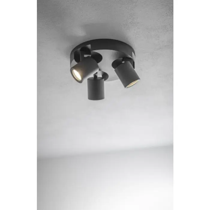 GTV reflector lamp BLINK 3xGU10 220V, black