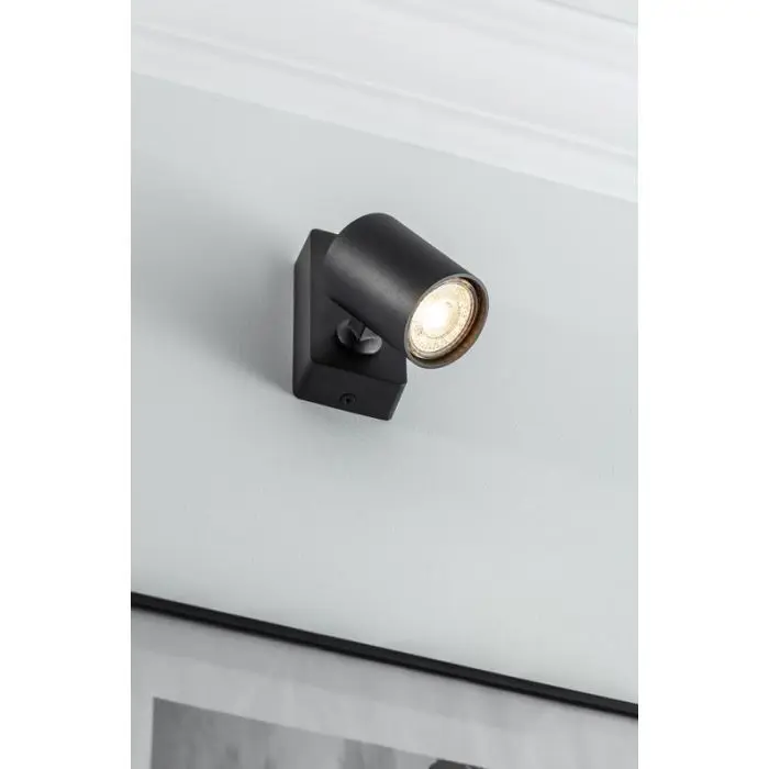 GTV reflector lamp SANTO 1x GU10 220V, black