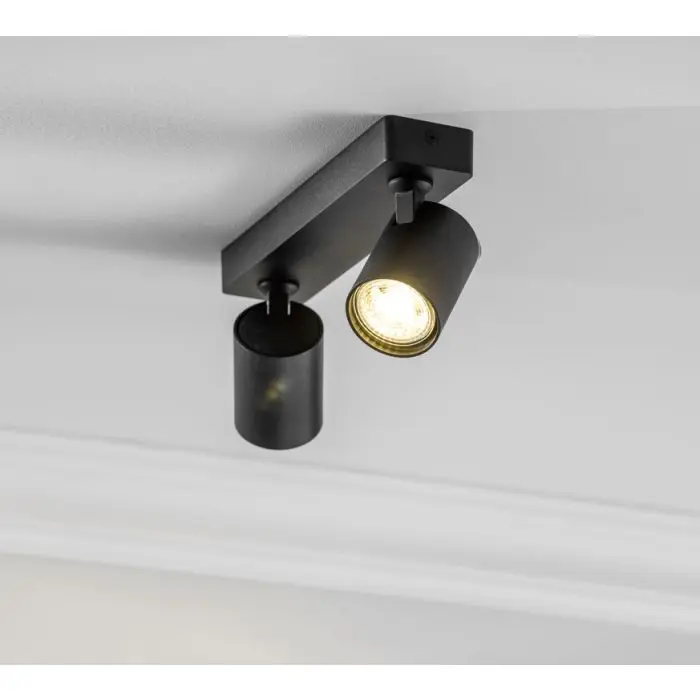 GTV reflector lamp SANTO 2x GU10 220V, black