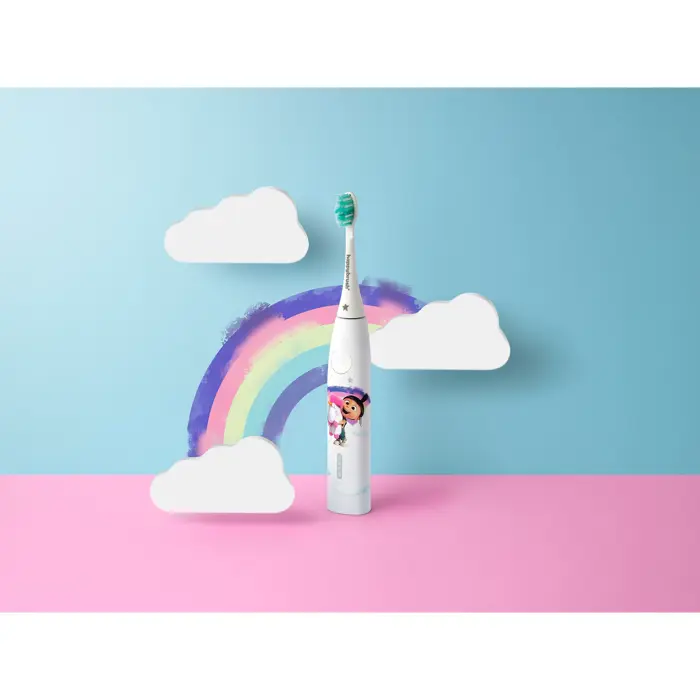 Happybrush ECO VIBE KIDS Agnes + 3 Refills, Electric Toothbrush (white)