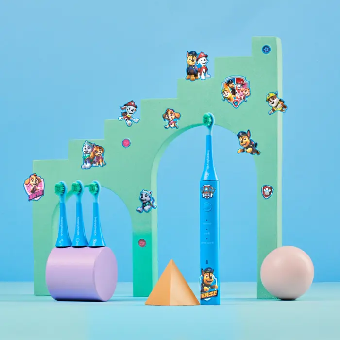 Happybrush ECO VIBE KIDS Paw Patrol + 3 Refills, Electric Toothbrush (light blue)