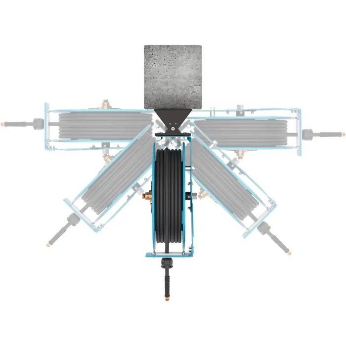Hazet hose reel open 9040OS-10, 20 meters (blue, 2 meter connection hose)