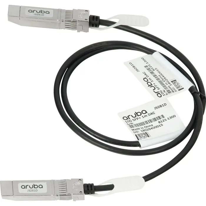 Hewlett Packard Enterprise Cable Aruba X242 10G Direct Attach SFP+ (black, 1 meter)