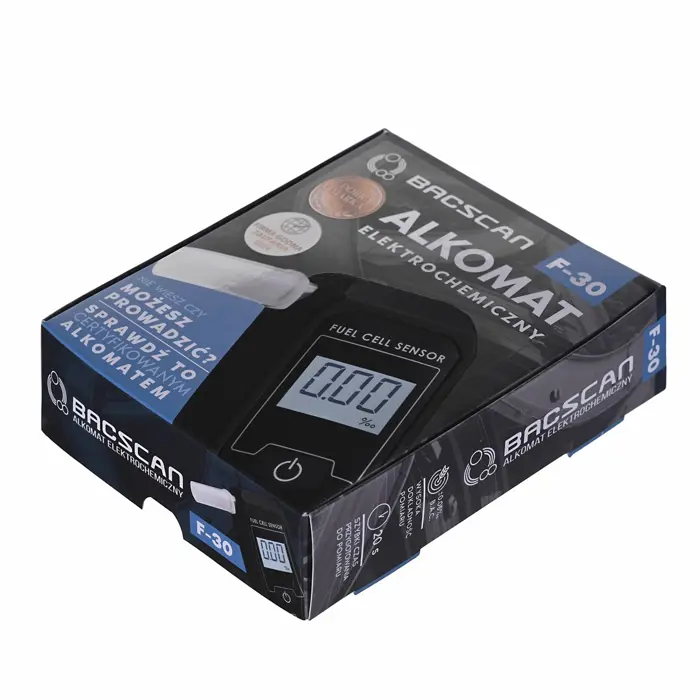 HI-TECH MEDICAL BACSCAN F-30 alcohol tester 0 - 4% Black