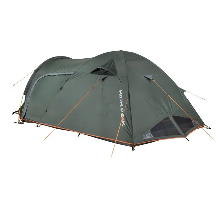 High Peak dome tent Kira 3.1 (dark green/grey, with tunnel porch, Climate Protection 80)