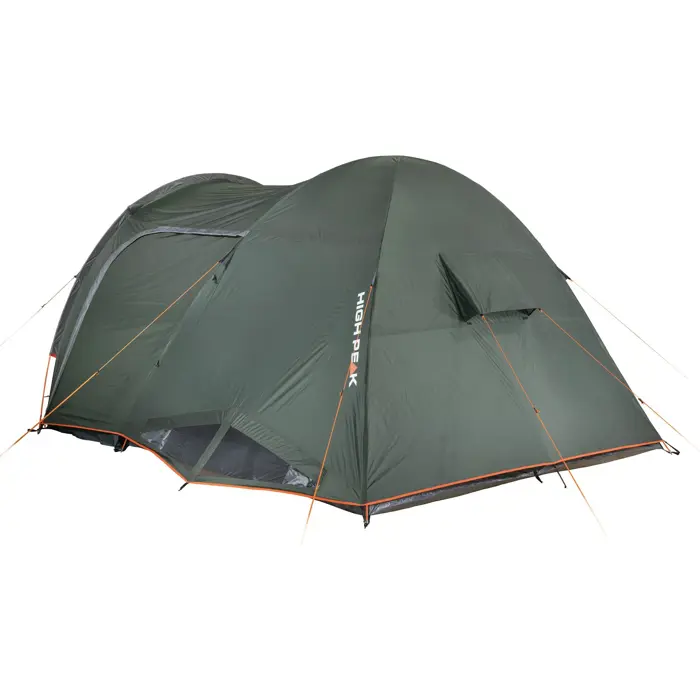 High Peak dome tent Tessin 5.1 (dark green/grey, with tunnel porch, Climate Protection 80)