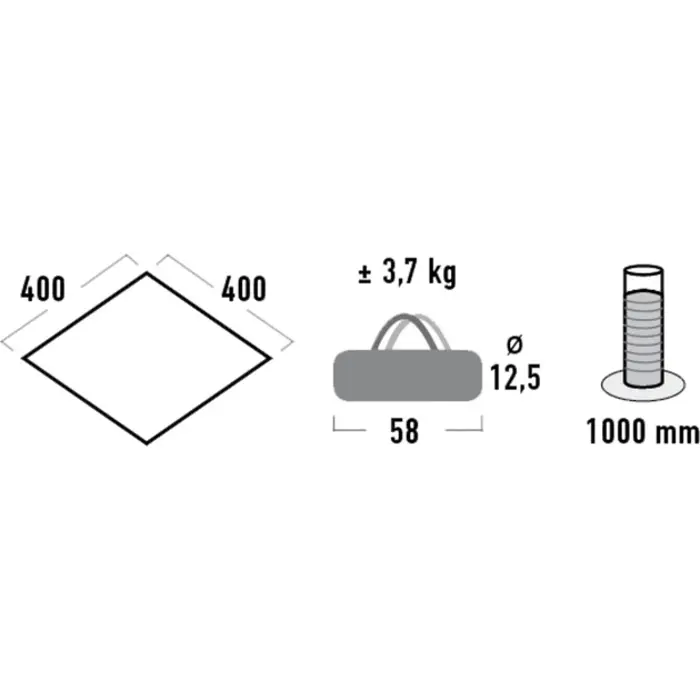High Peak Tarp 2 Tarp grey - 10034