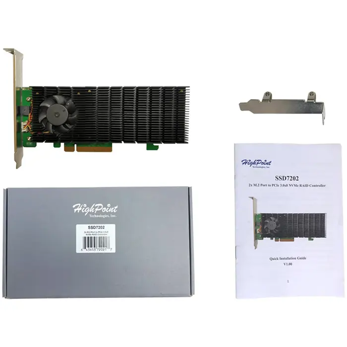 HighPoint SSD7202 RAID controller PCI Express x8 3.0, 4.0 8 Gbit/s